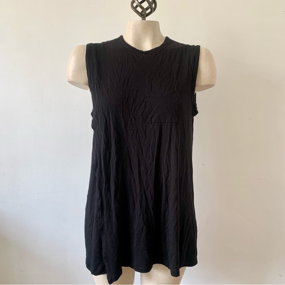 Alexander Wang Black Split Loose Tank XS